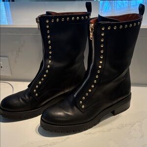 Coach Black Studded Leather Boots